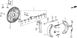 Diagram for 1988 Honda Accord Brake Backing Plate - 43110-SE0-013