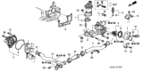 Diagram for Honda Civic Thermostat Gasket - 19305-PLC-A00