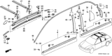 Diagram for 1996 Honda Accord Door Moldings - 72410-SV4-A12