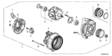 Diagram for Honda Alternator Pulley - 31141-RGM-A01