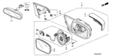 Diagram for 2007 Honda Accord Car Mirror - 76250-SDA-A13ZQ