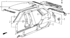 Diagram for 1987 Honda Civic Fuel Filler Housing - 70475-SB6-660ZZ