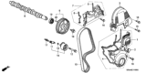 Diagram for Honda Timing Belt Tensioner - 14520-PLC-335