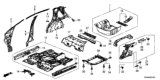 Diagram for Honda Fit Floor Pan - 04655-T5R-A00ZZ