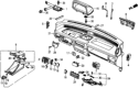 Diagram for 1987 Honda Civic Instrument Panel - 66111-SB6-671