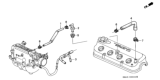 Diagram for 1991 Honda Accord PCV Hose - 11856-PT2-000