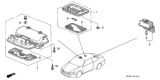 Diagram for 2001 Honda Accord Consoles - 83250-S87-A01ZD