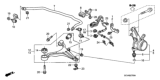 Diagram for Honda Element Sway Bar Bracket - 51308-SCV-A00
