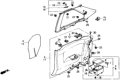 Diagram for 1989 Honda Accord Door Trim Panel - 83780-SG7-A10ZC