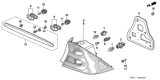 Diagram for 2004 Honda Civic License Plate - 74890-S5P-A10ZL