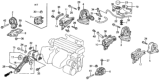 Diagram for 1990 Honda Accord Engine Mount - 50820-SM4-010