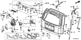 Diagram for Honda Tailgate Handle - 74810-SZA-A02ZB