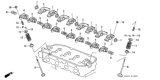 Diagram for Honda Del Sol Exhaust Valve - 14721-PM3-000