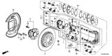 Diagram for Honda Clarity Fuel Cell Brake Pad Set - 43022-TRT-A00