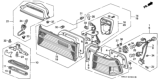 Diagram for 1991 Honda Accord Tail Light - 34155-SM4-A02