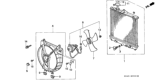 Diagram for Honda Prelude Cooling Fan Assembly - 19020-PT0-004