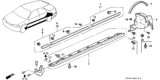 Diagram for 1994 Honda Accord Door Moldings - 75303-SV4-V51ZD