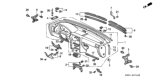 Diagram for 1991 Honda Accord Instrument Panel - 77100-SM2-A80ZA