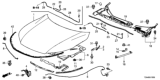 Diagram for Honda Accord Hybrid Hood Cable - 74130-T2A-A01ZA