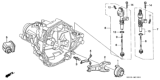 Diagram for 1999 Honda CR-V Clutch Fork - 22821-P80-010