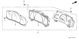 Diagram for Honda Ridgeline Speedometer - 78100-SJC-A14