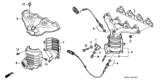 Diagram for 1996 Honda Civic Catalytic Converter - 18160-P2E-L02