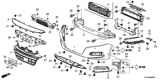 Diagram for Honda Accord Hybrid Grille - 71111-TVA-A50