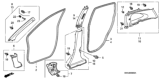 Diagram for Honda CR-V Door Seal - 72855-SWA-A01ZA