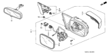 Diagram for 2003 Honda Accord Car Mirror - 76250-SDN-A01ZH