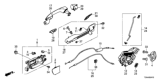 Diagram for 2013 Honda Accord Door Latch Cable - 72631-T2A-A01