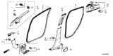 Diagram for 2017 Honda Fit Door Seal - 72355-T5R-A01