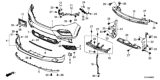 Diagram for 2018 Honda Pilot Bumper - 04711-TG7-A90ZZ