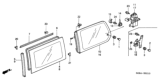 Diagram for 1999 Honda Odyssey Auto Glass - 73401-S0X-A01