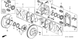 Diagram for Honda Element Brake Caliper - 01463-SDA-A01