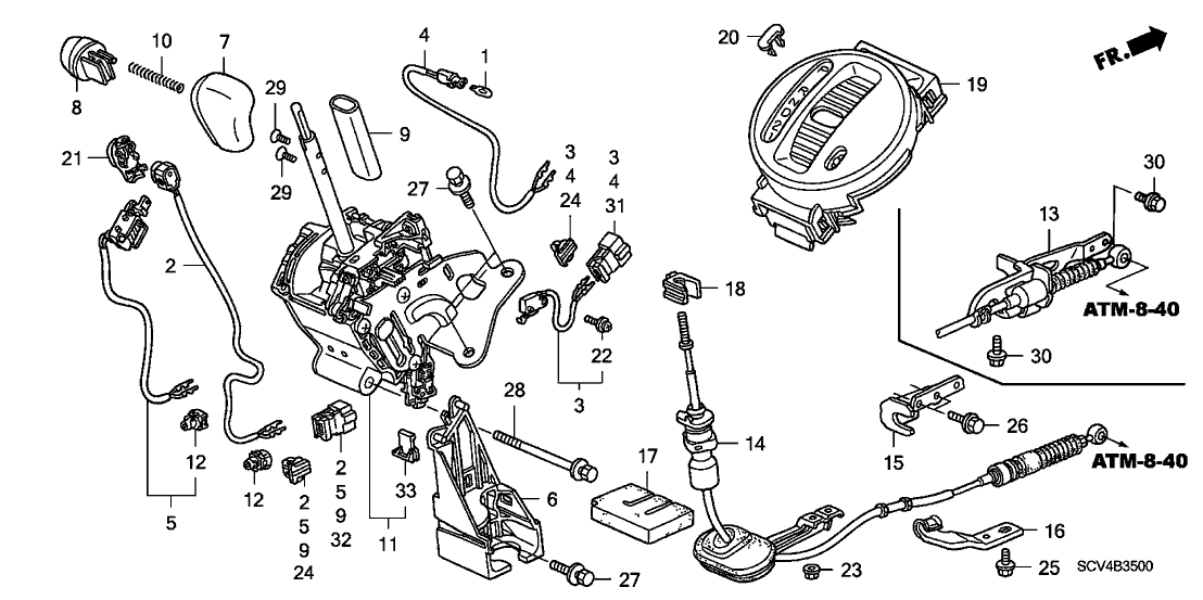 39550-SCV-A82 - Genuine Honda Solenoid Assy., AT Shift Lock