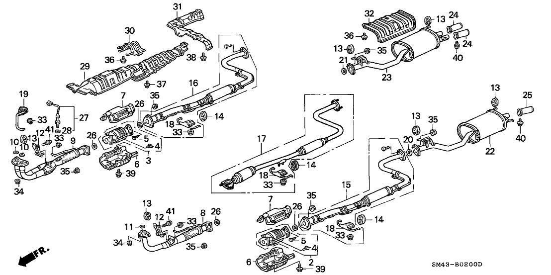 2004 Honda Accord Exhaust System Diagram