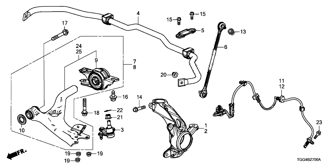 51220-TEA-T01 - Genuine Honda Joint, FR. Ball (Lower)