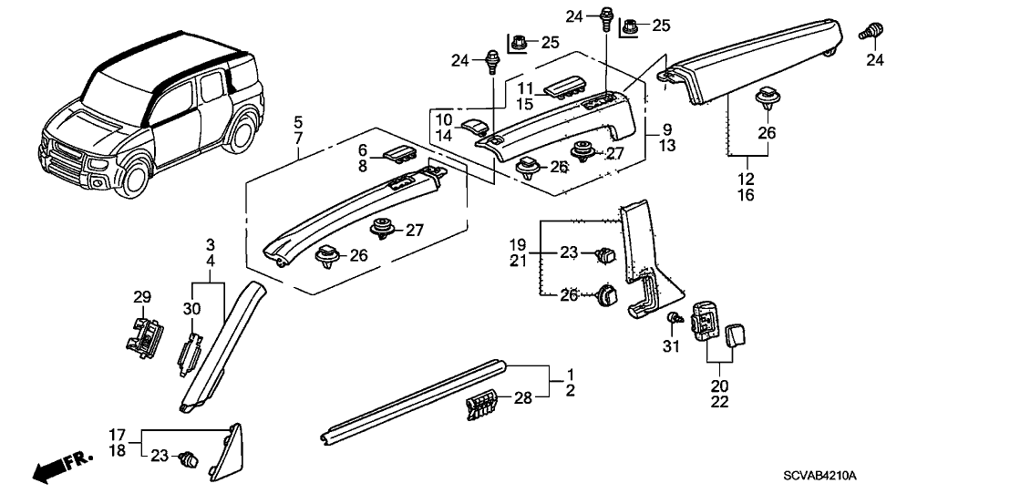 Honda Element Parts Diagram