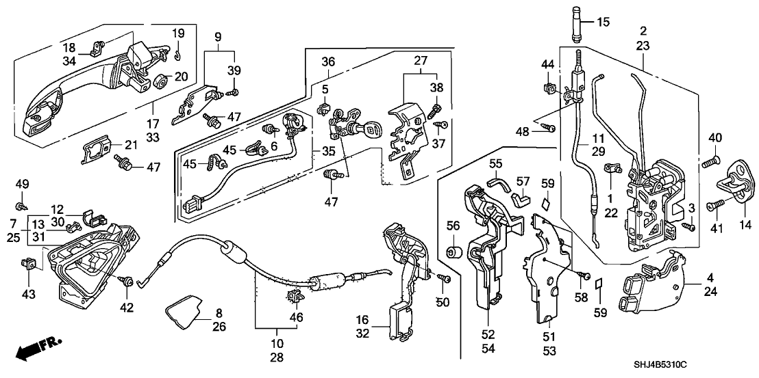 72115-S6A-J01 - Genuine Honda Actuator Assy., Door Lock