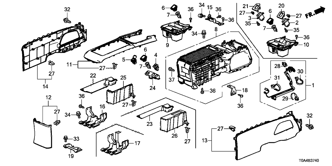 83402-T0A-A01ZC - Genuine Honda Box Assy,*NH167L*