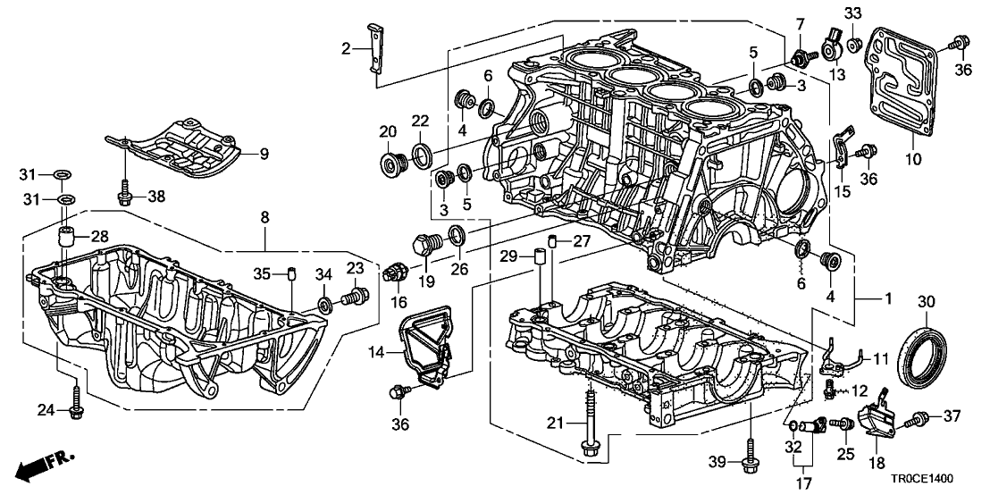 11200-RNA-A02 - Genuine Honda Pan Assy., Oil