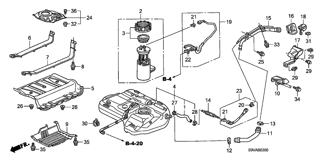 17500-S9V-A01 - Genuine Honda Tank, Fuel