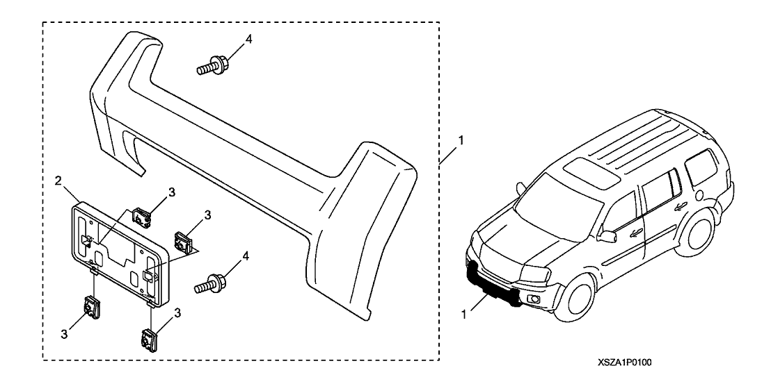 2011 Honda Pilot 5 Door LX (4WD) KA 5AT Front Lower Trim