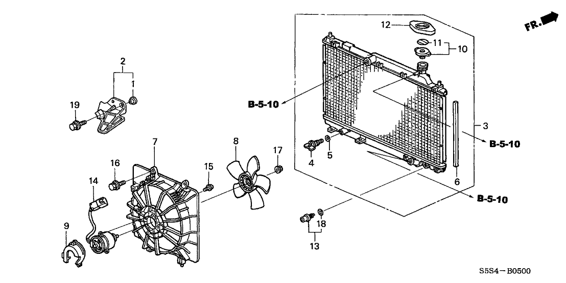 19030-PNA-003 - Genuine Honda Motor, Cooling Fan