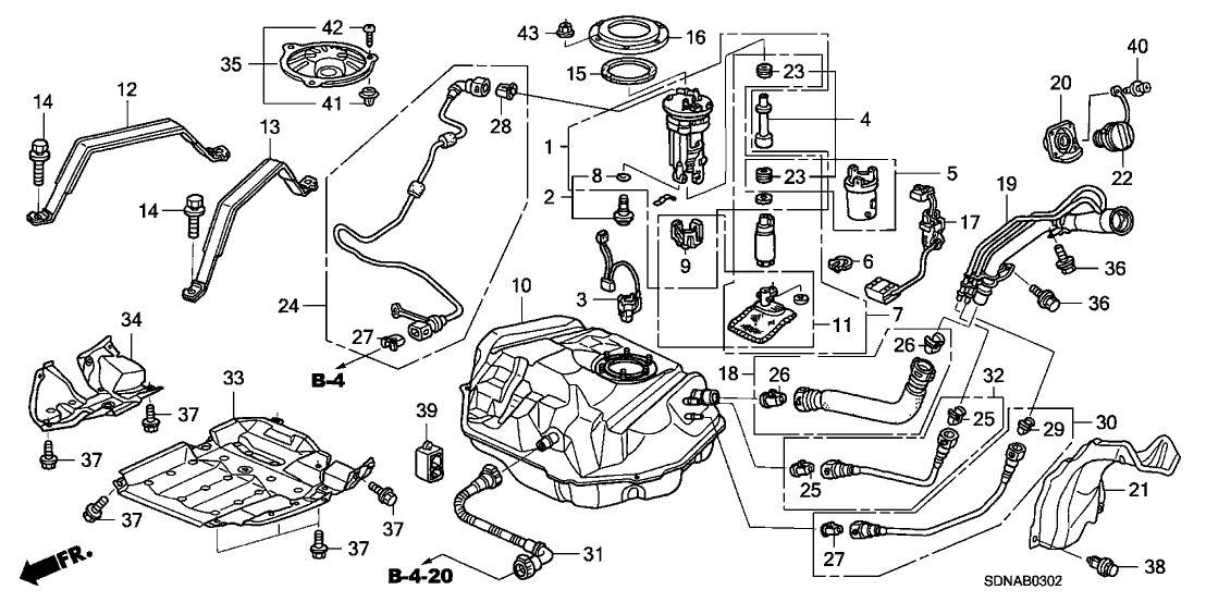 17040SDCE00 Genuine Honda Pump Set, Fuel