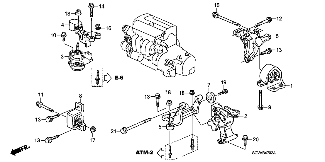 50823-SCV-A03 - Genuine Honda Bracket, Side Mounting