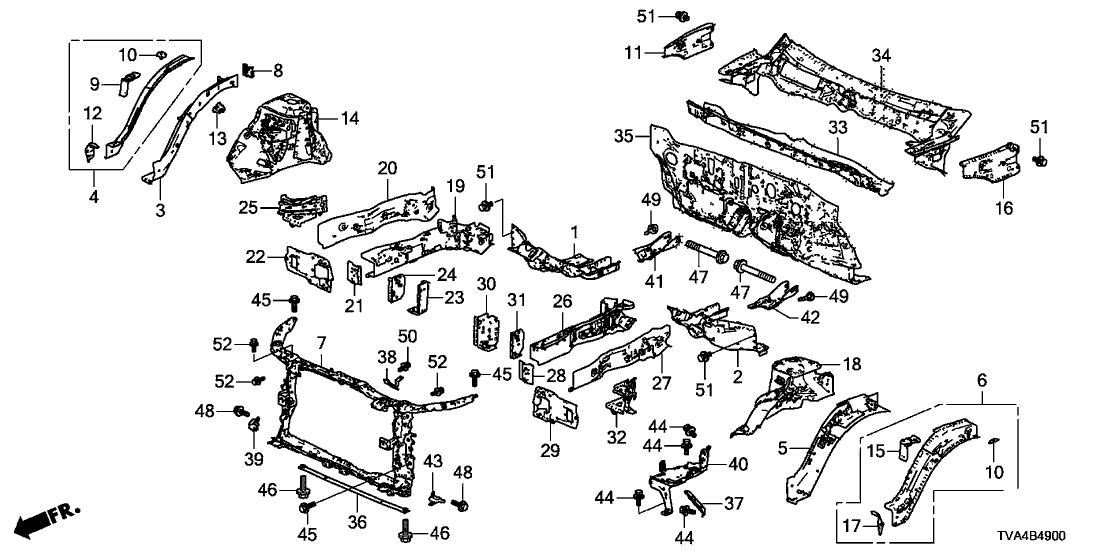 Tva Zz Genuine Honda Member R Fr Wheelhouse Upper