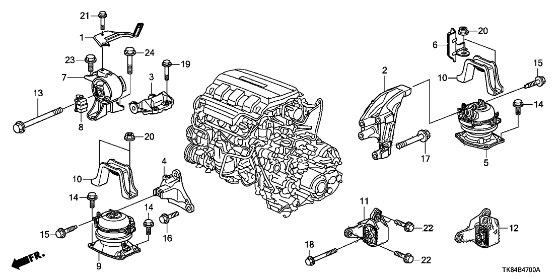 50810 Tk8 A01 Genuine Honda Parts