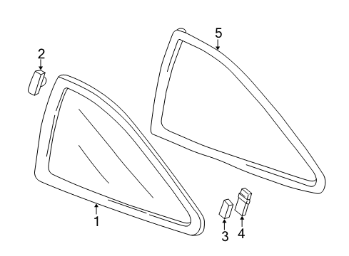 Glass, L. Quarter (GREEN) Diagram for 73560-S02-A30