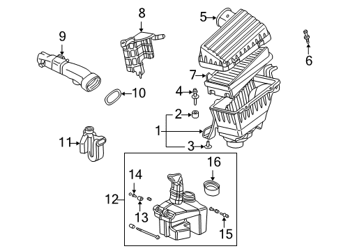 17235-P8C-A00 - Genuine Honda Tube, Air Intake